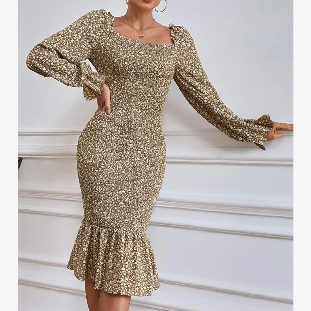 Floral Long Sleeve Dress